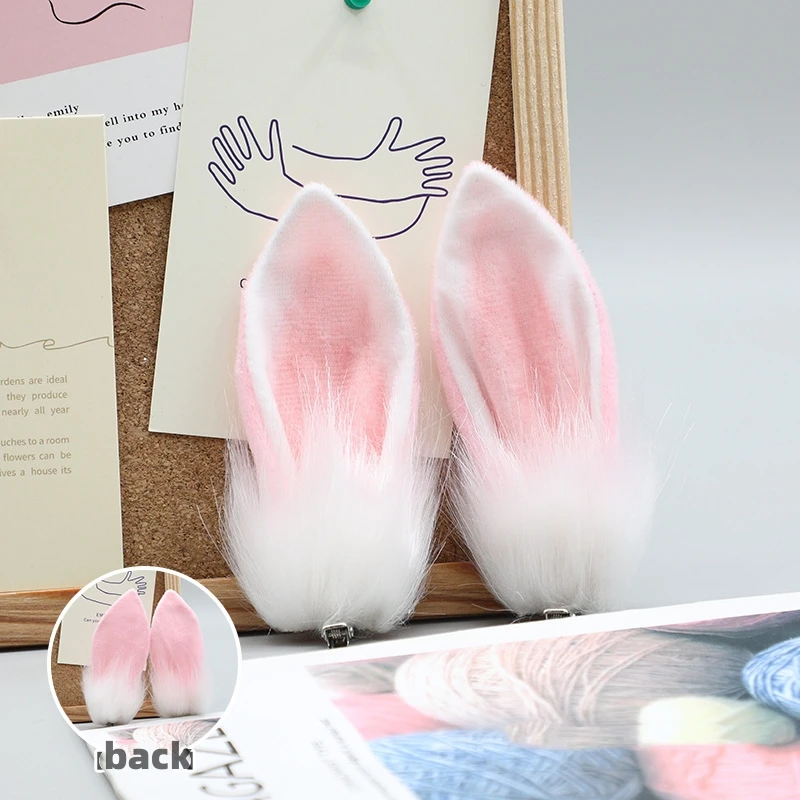 1 Paar Geanimeerde Dierenoren Anime Party Schattige Pluche Bunny Haarspeld Hoofdtooi Cosplay Accessoires Voor Mooie Meid