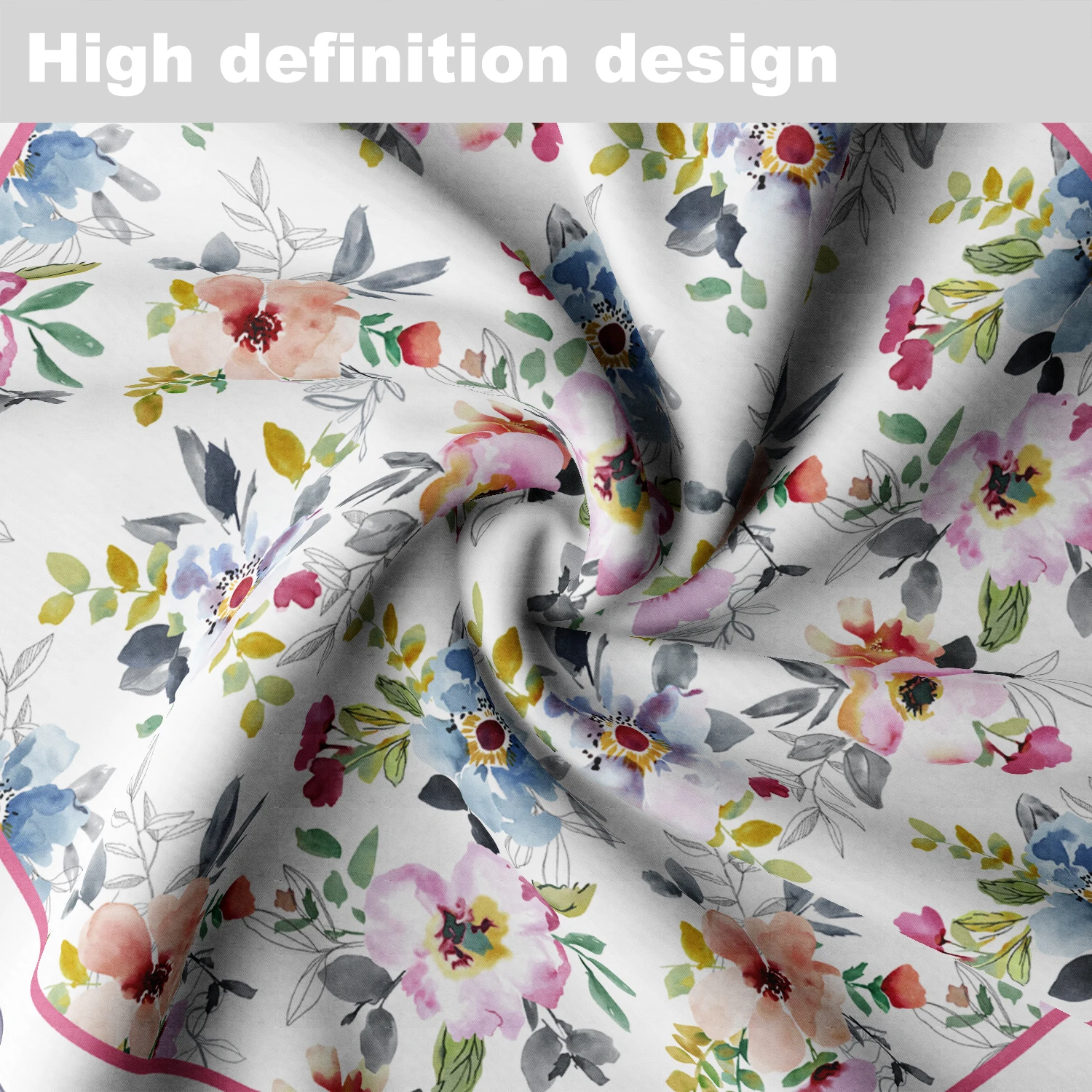 1 Piece Purple Butterfly Flower Circular Tablecloth Waterproof Color Terrace Dining Table Cover Multi-purpose 63 inch Tablecloth