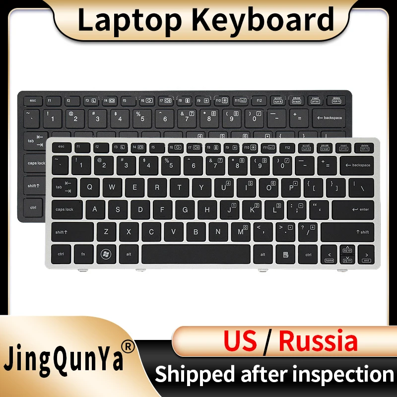 US/RU/Russian Laptop Keyboard For HP Elitebook 2560 2560P 2570 2570P Replacement