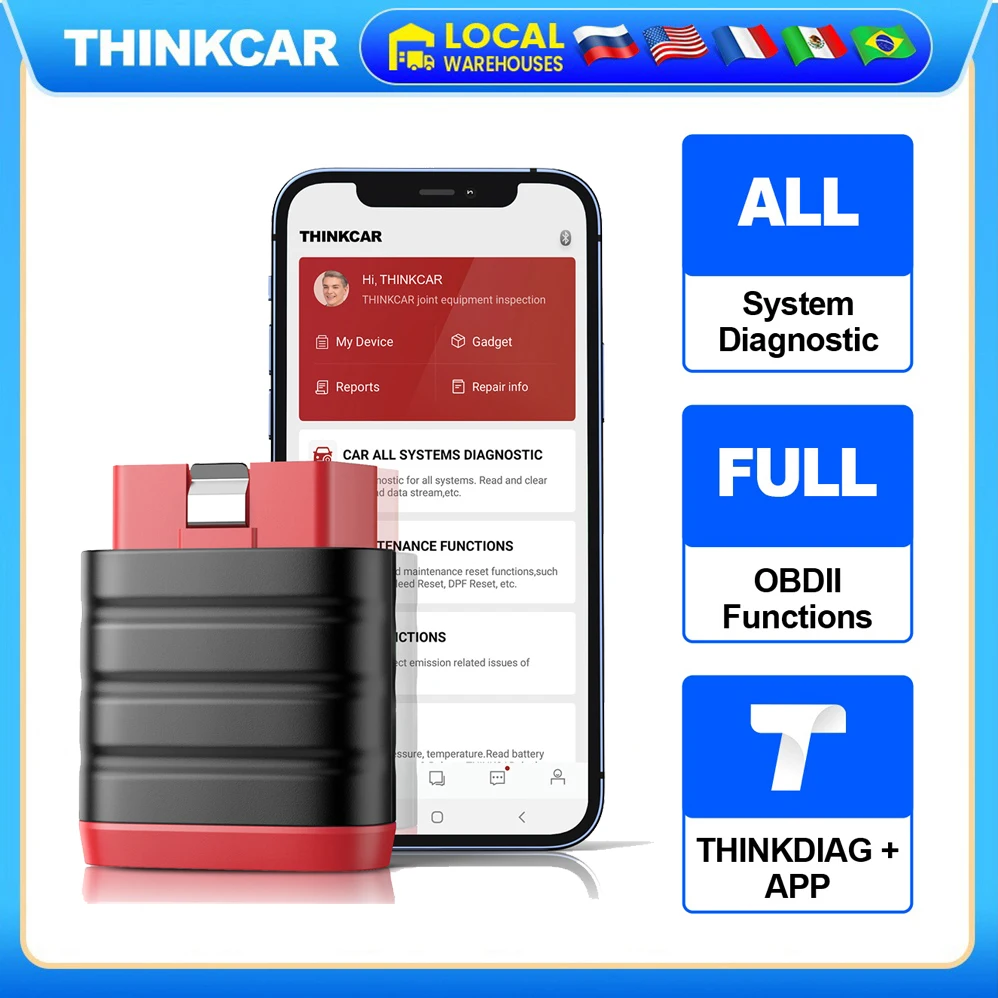 THINKCAR ThinkDiag Mini OBD2 Scanner Professional Automotive Full System Diagnose Code Reader Lifetime Free Car Diagnostic Tools