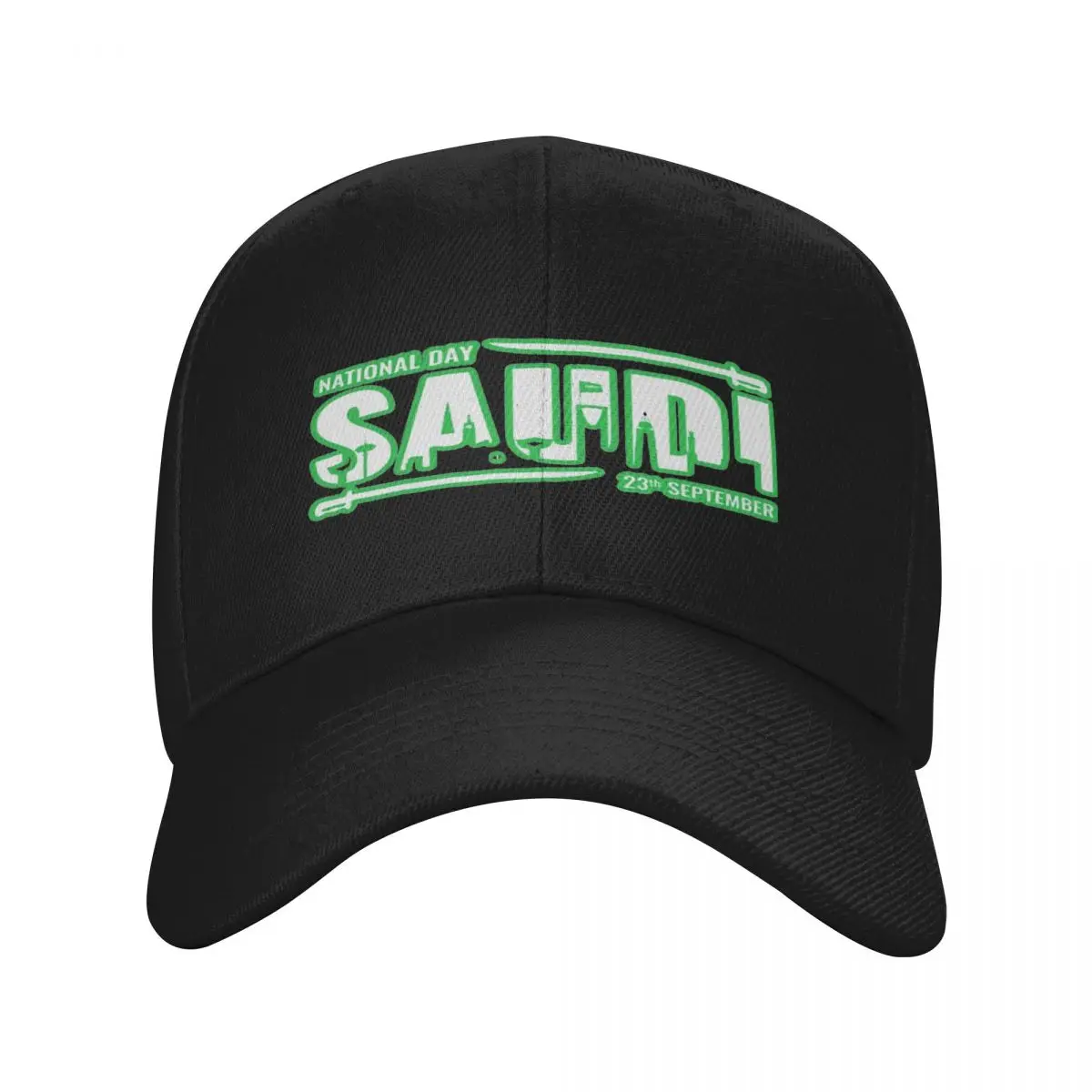 Classic Saudi National Day Golf Hat for Men Women Trucker Hat Kingdom of Saudi Arabia Daily Golf Wear.Headwear Sun Hats