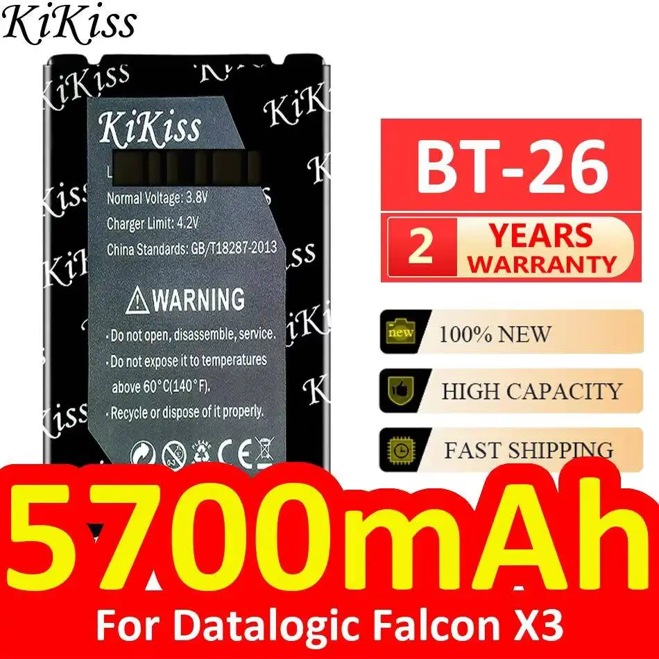 

Battery Handheld Barcode Scanner High-Capacity Safe For Datalogic Falcon X3 5700mAh BT-26