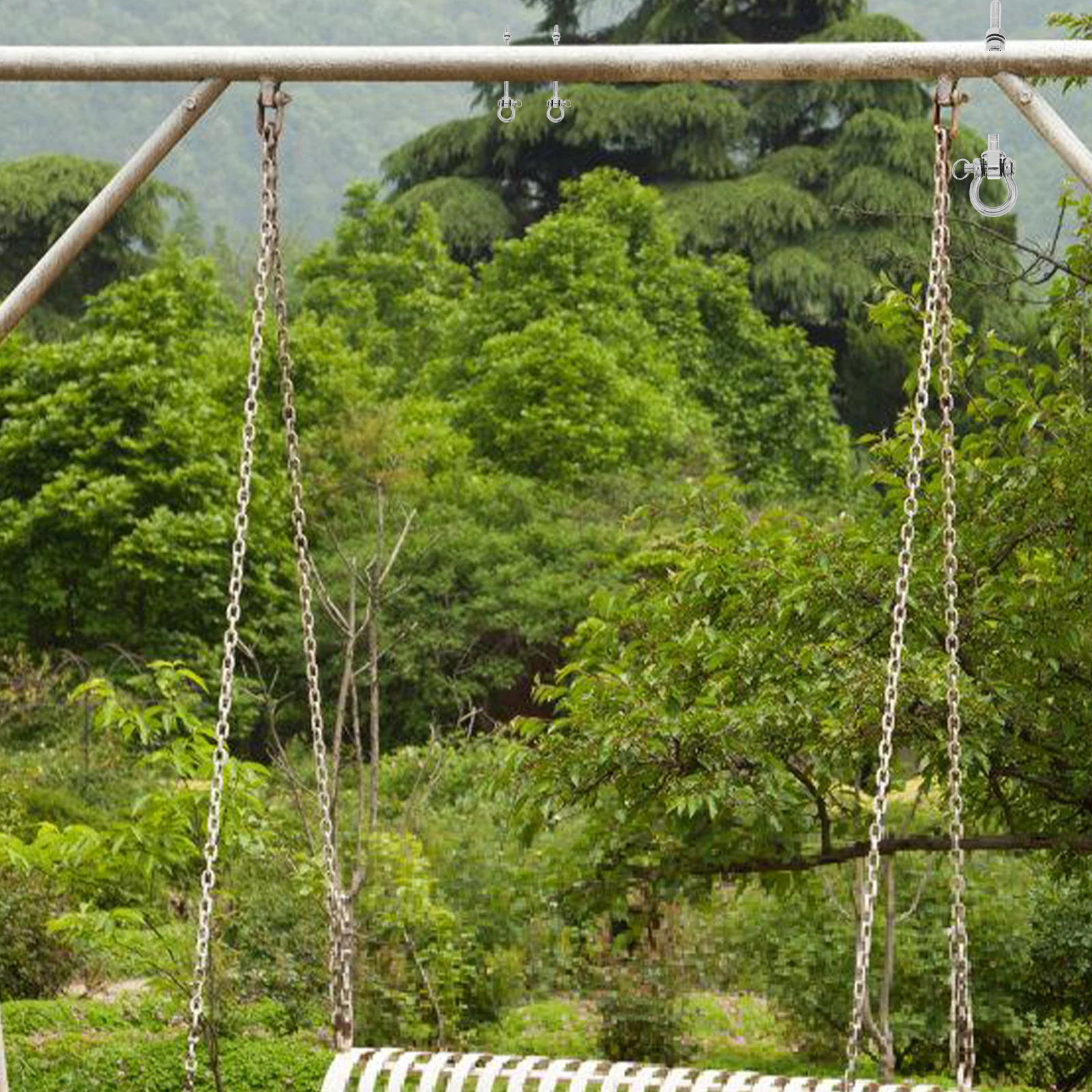 

Крючки Качели Потолочный гамак Вешалка Крепление поставки Подвесной стул Фурнитура Серебро