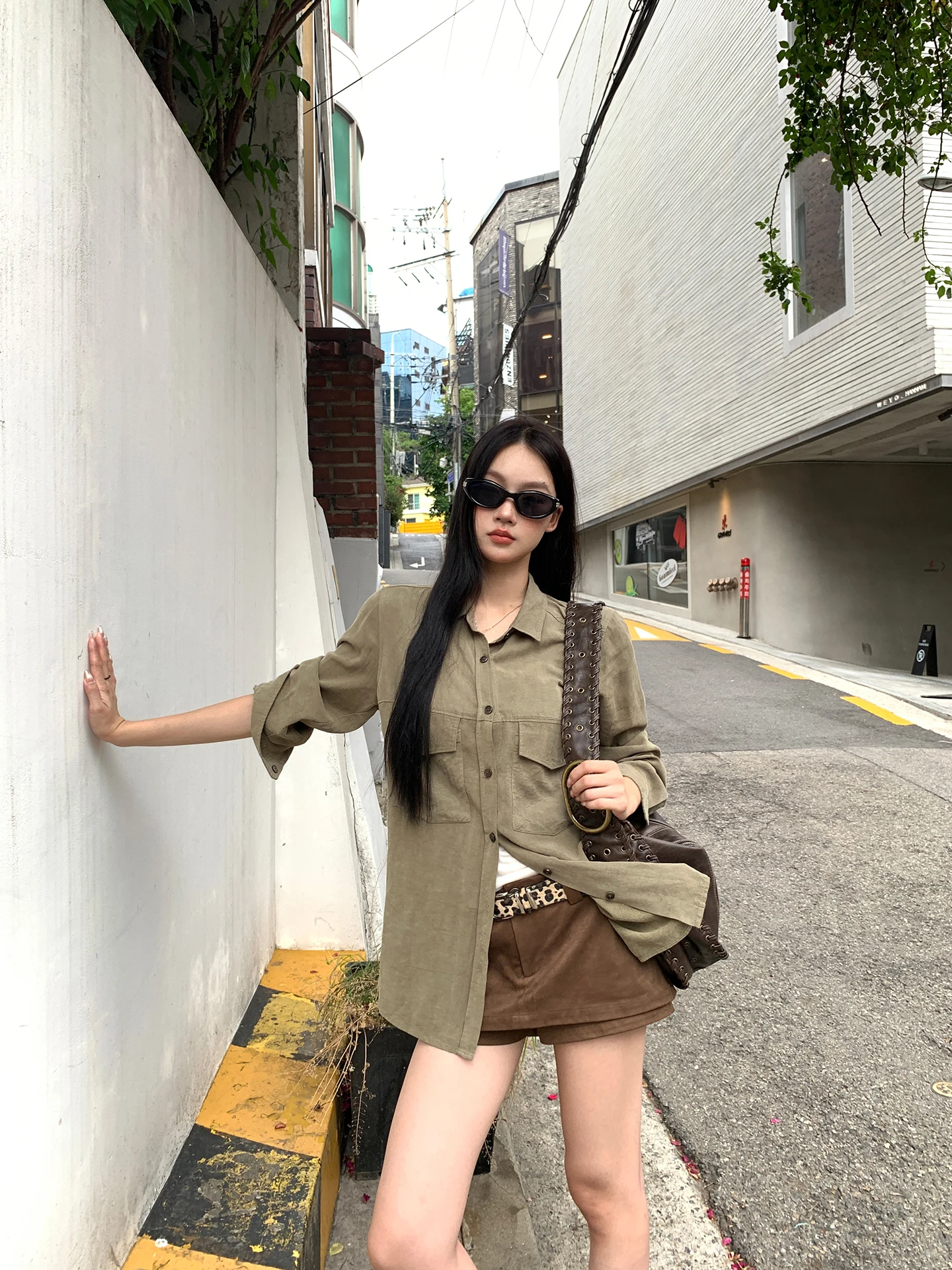 

Spring New Women's Long Sve irt Workwear Sle Commute Simple Faion High Quali Top Coat G Sle Ruche Fiber 00%