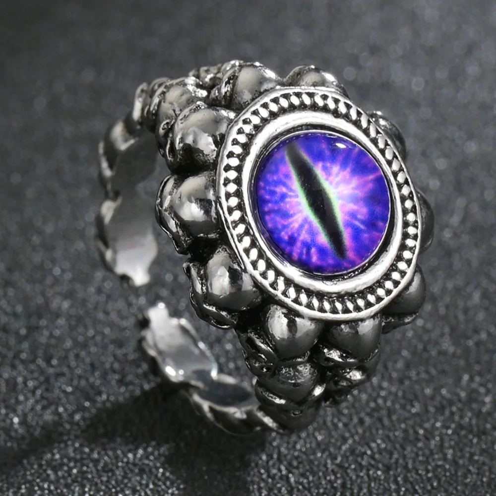 New Fashion Creative Evil Eye Rings For Men Women Cool Male Punk Ring Jewelry Male Bar Night Club Accessories Christmas Gifts