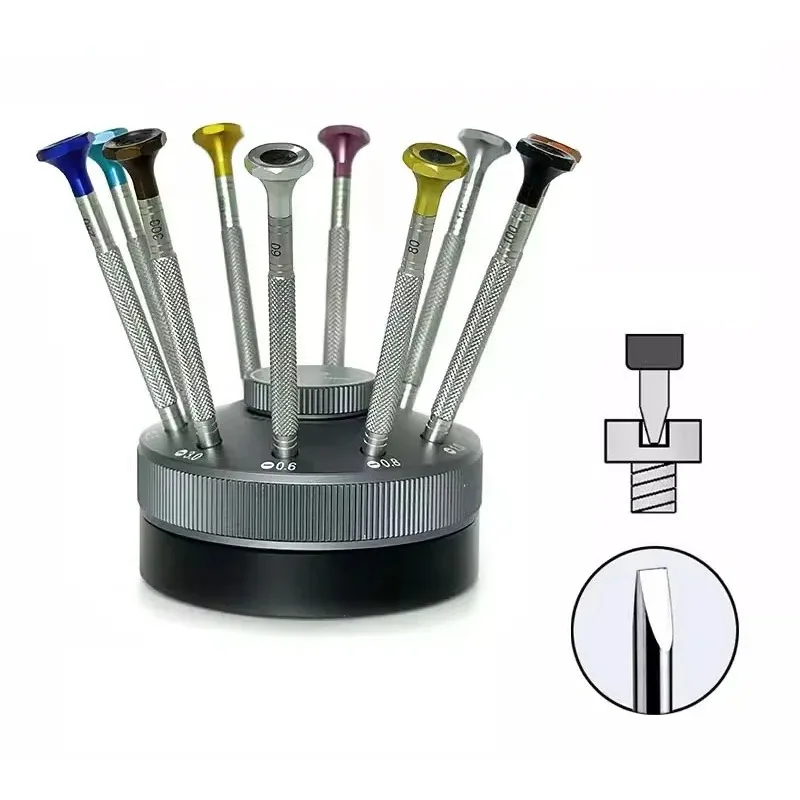 Watch and clock anti-skid screwdriver, arc non-marking screwdriver, screwdriver with ball bearing motion, watch repair tool