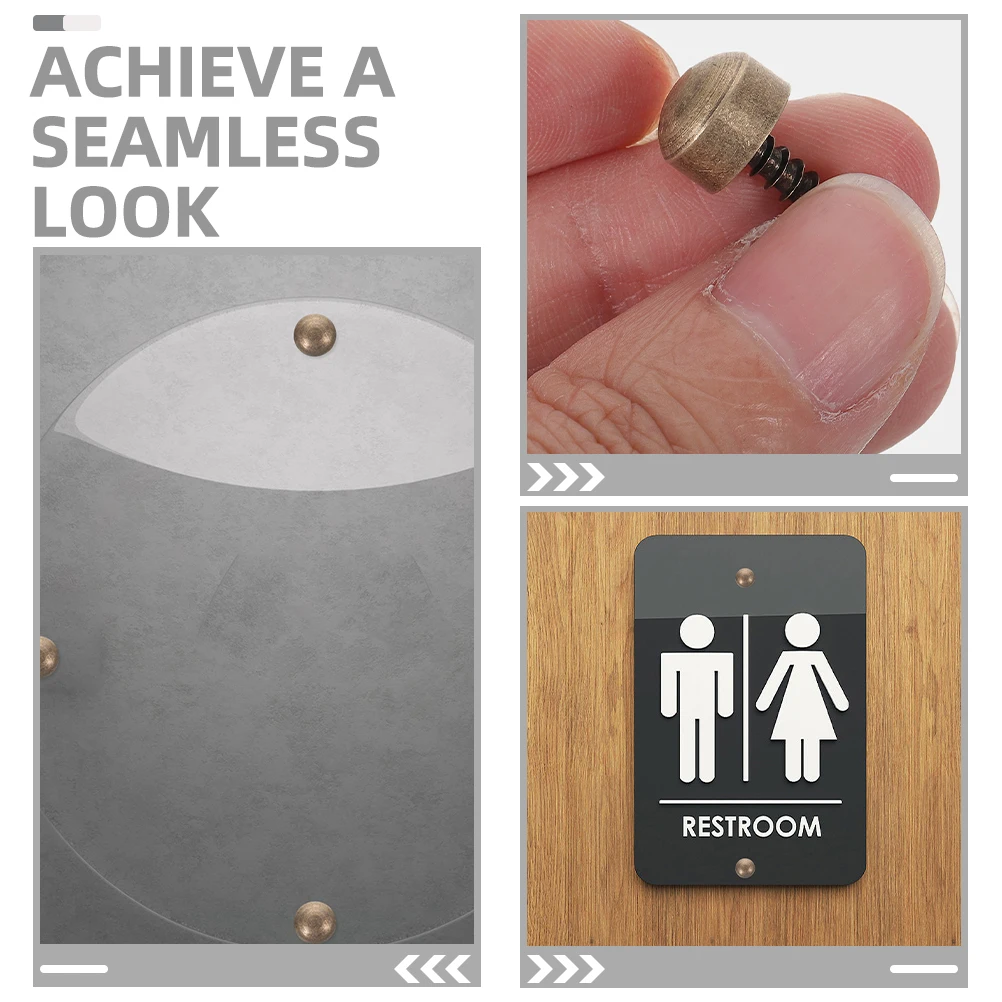 

16 Pcs Decorative Screw Caps 9mm Self Tapping Screws Mirror Wall Mounting Furniture Wood Cap Mirror Screws Cover