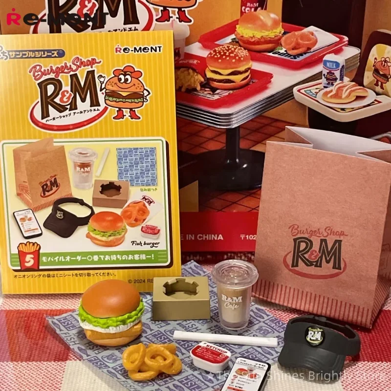 Authentique Re-ment Miniature Burger Restaurant R & M boîte oeuf aveugle boîte Petits échantillon série jouets et loisirs de collection