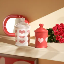 Nicole Heart Candle Jar Silicone Mold and Candle Refill Mold Concrete Jesmonite Candle Vessel Mould Valentine's Day Home Decor