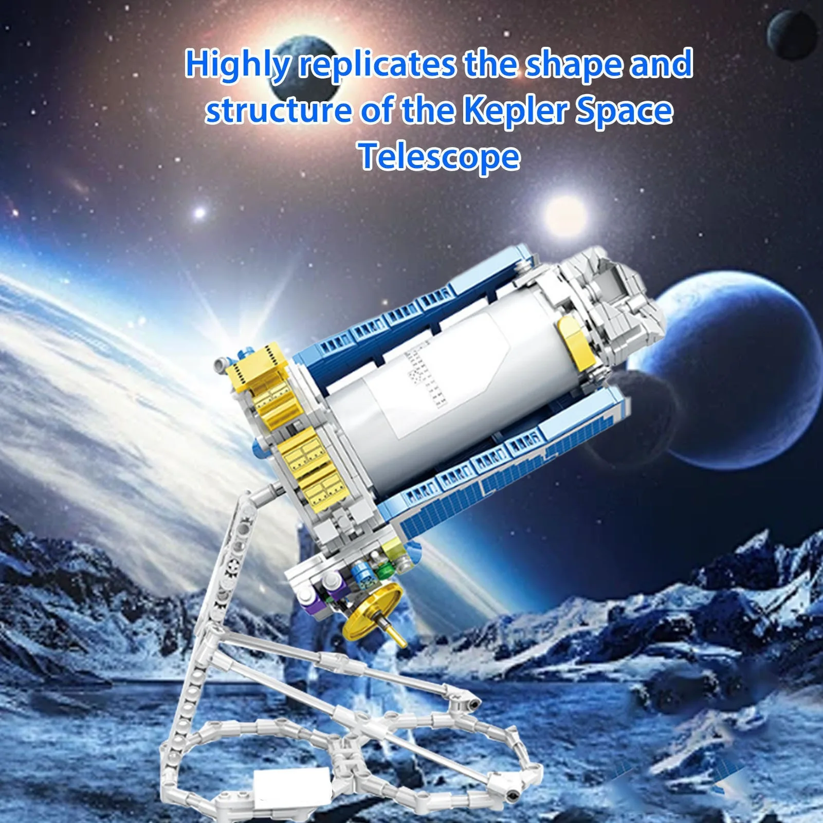 Kepler Space Telescope STEM Building Set - 2 figuras incluidas, juguetes de exploración espacial
