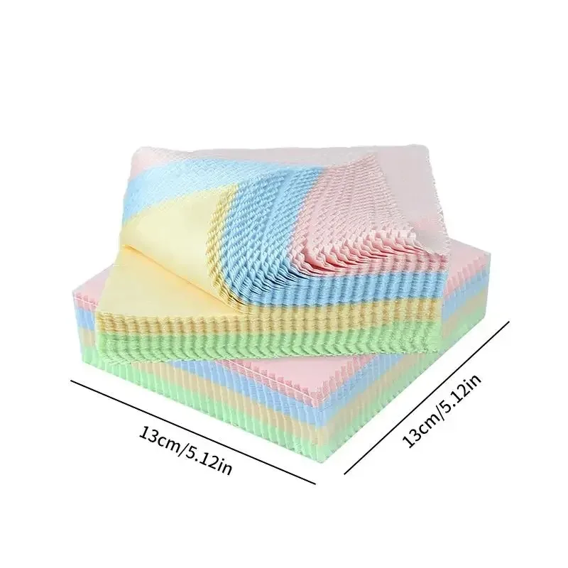 Colored Cloth 5/10/20/100pcs/lot 13*13cm Microfiber Square Cleaning Wipe Cloth Sun Glasses Clean Lens Cloth Eyewear Accessories image 2