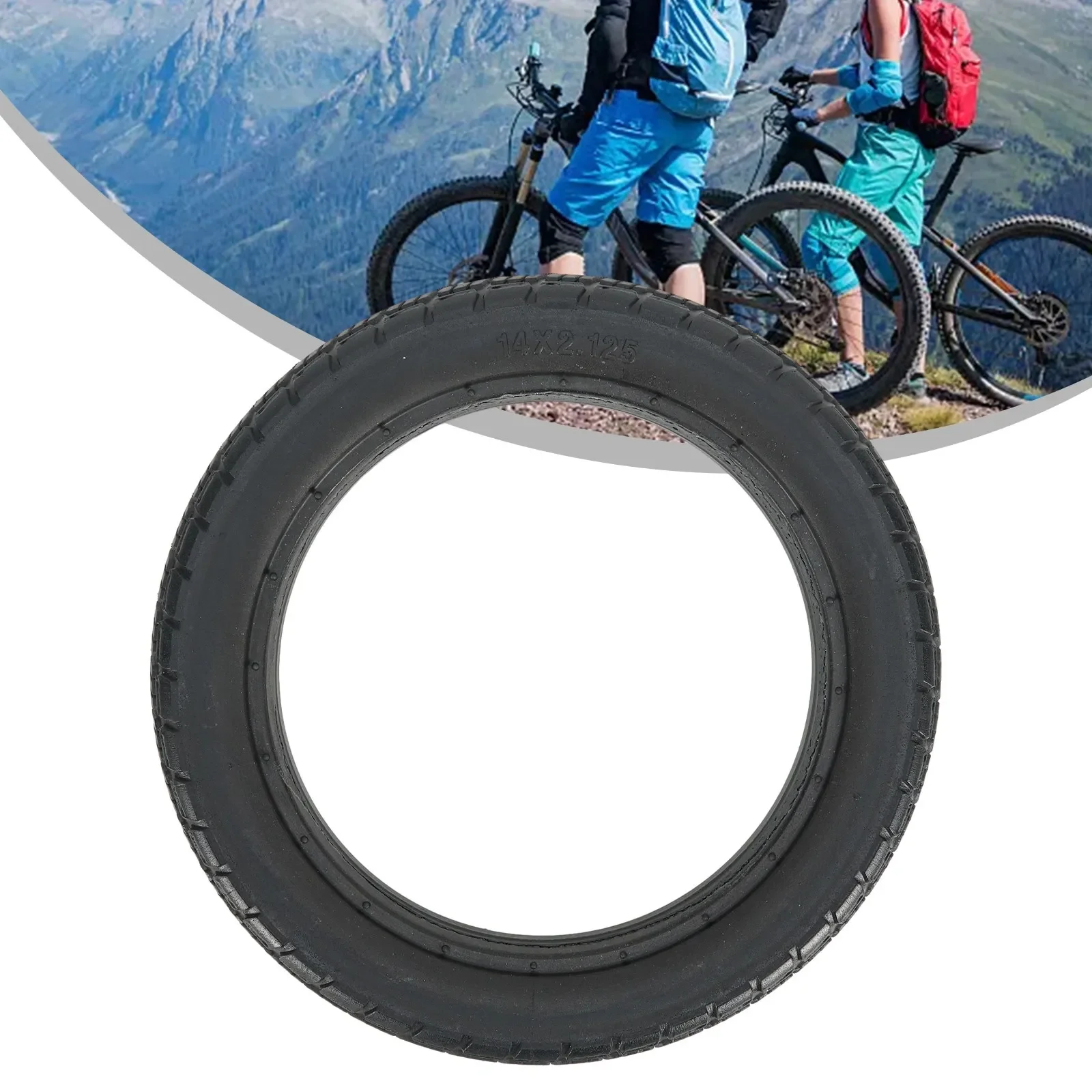 

Tyre Solid Tire 4x2.125(57-254) Accessories Black Puncture-proof Wear-resistant 14in 1pcs For Electric Scooter