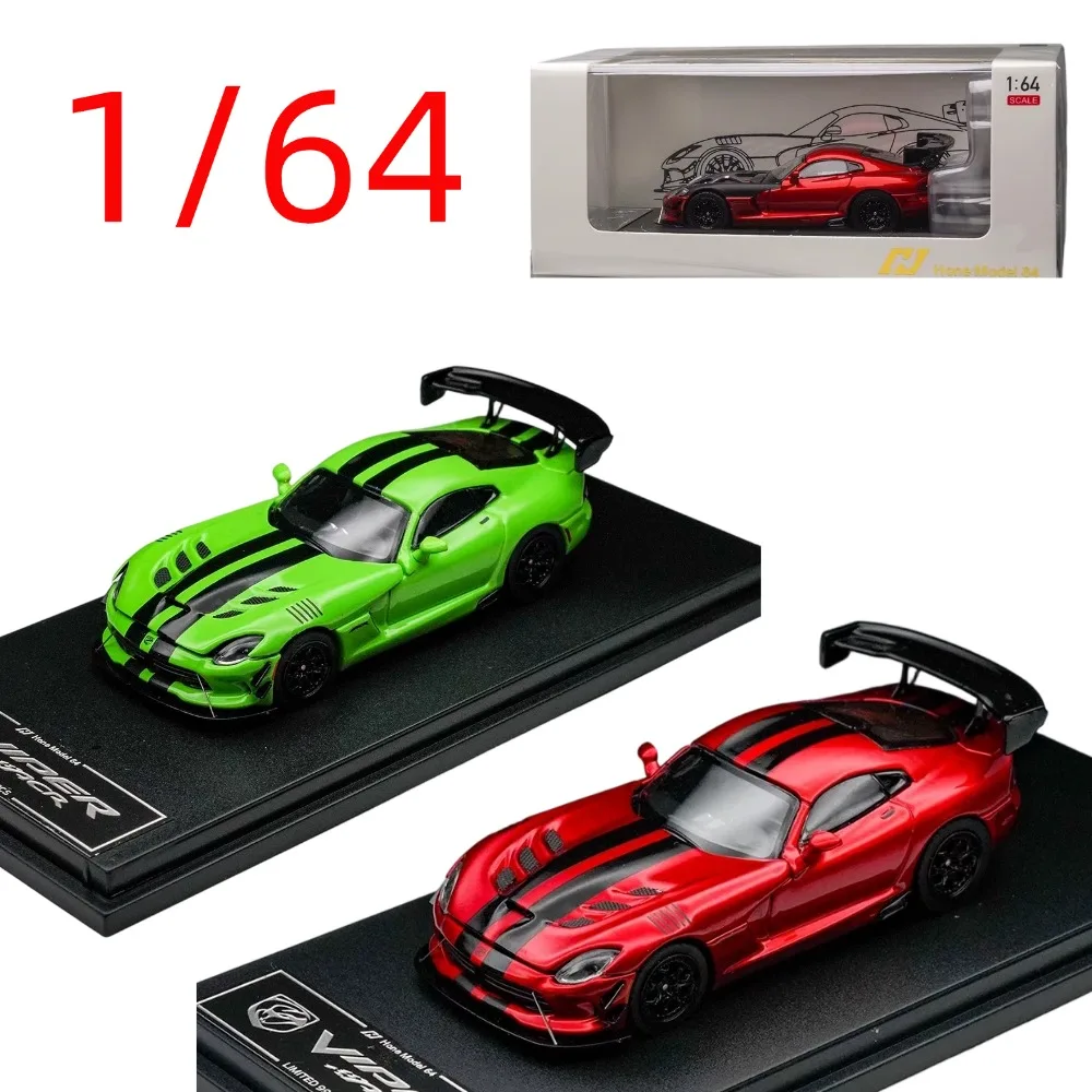 

HM Diecast 1/64 Scale Dodge Viper MK3 ACR Car Model Alloy Dodge Viper MK3 ACR Magnetic Cover Play Vehicles Toys Original Box