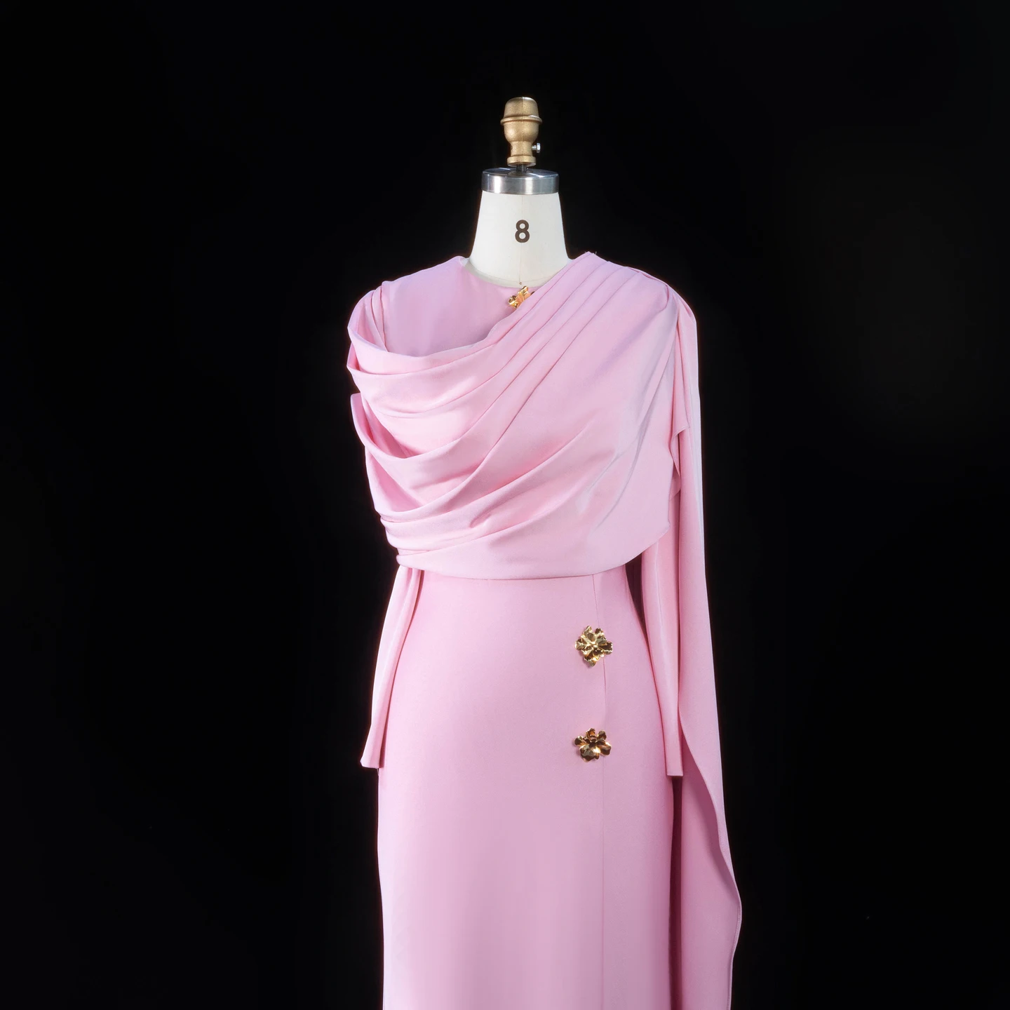 Sharon Said 2026 Arabic White Mermaid Evening Dress Arabic Dubai Cape Full Sleeves Wedding Party Gowns SF536 Customized image 5