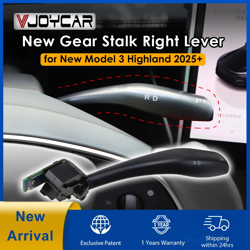 

VJOYCAR Newest Gear Stalk Lever for Tesla New Model 3 Highland Physical Shift Grab Handle D P R Indicator New 3 after 2025.08