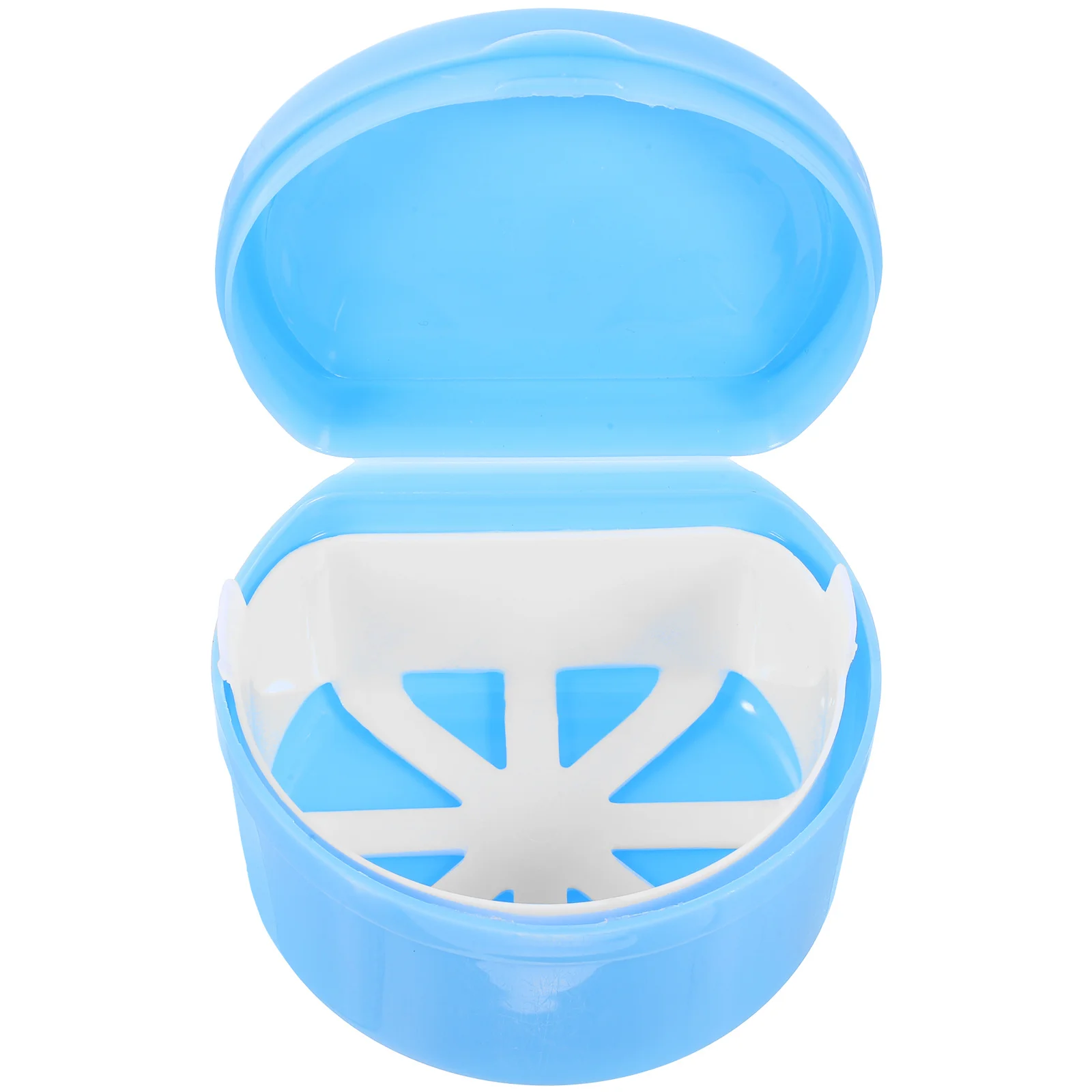 

Denture Premium Pp False Teeth Storage Case Compact Travel Dental Tool With Hole For Camping Blue