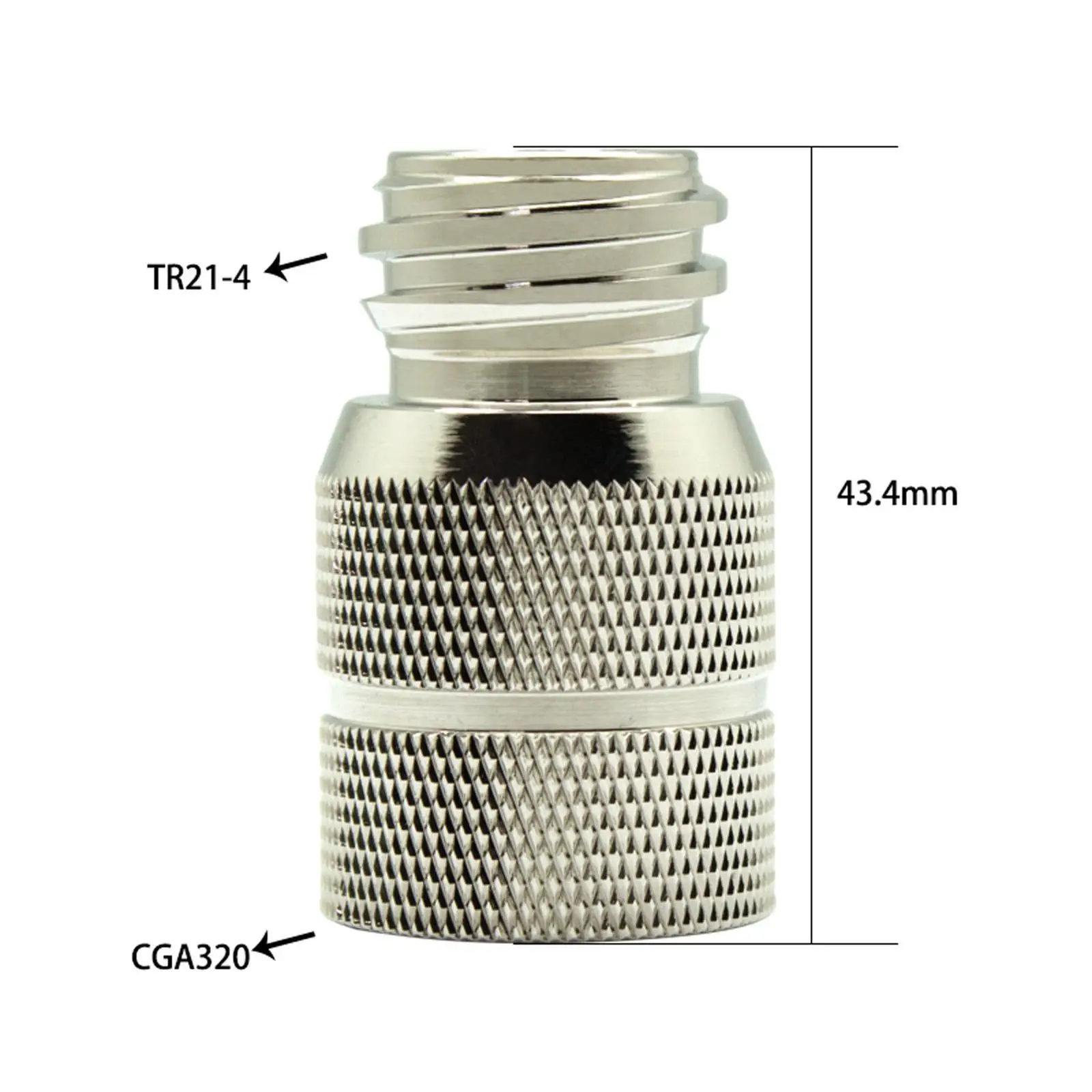 อะแดปเตอร์กระบอก CO2 ถึง Cga320 ขนาดเกลียวตัวเมียติดตั้งสะดวก
