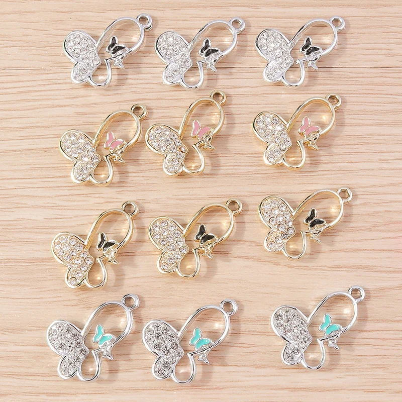 10 stücke Delicate Kristall Wasser Tropfen Charme für Schmuck Machen Frauen Mode Ohrringe Anhänger Halsketten DIY Armbänder Geschenke – Detail 4