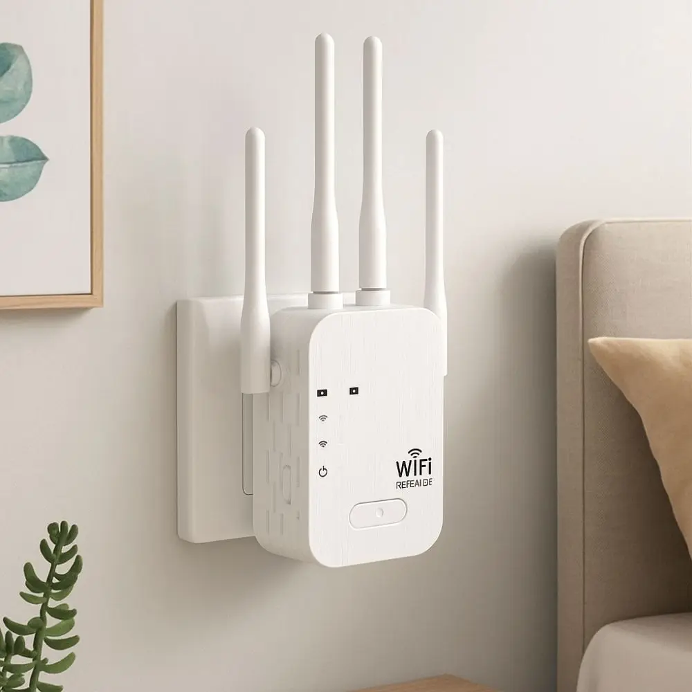 Durevole 4 antenne Ripetitore WiFi Ripetitore WiFi stabile ad alta velocità Dissipazione del calore Estensore WiFi dual band Home
