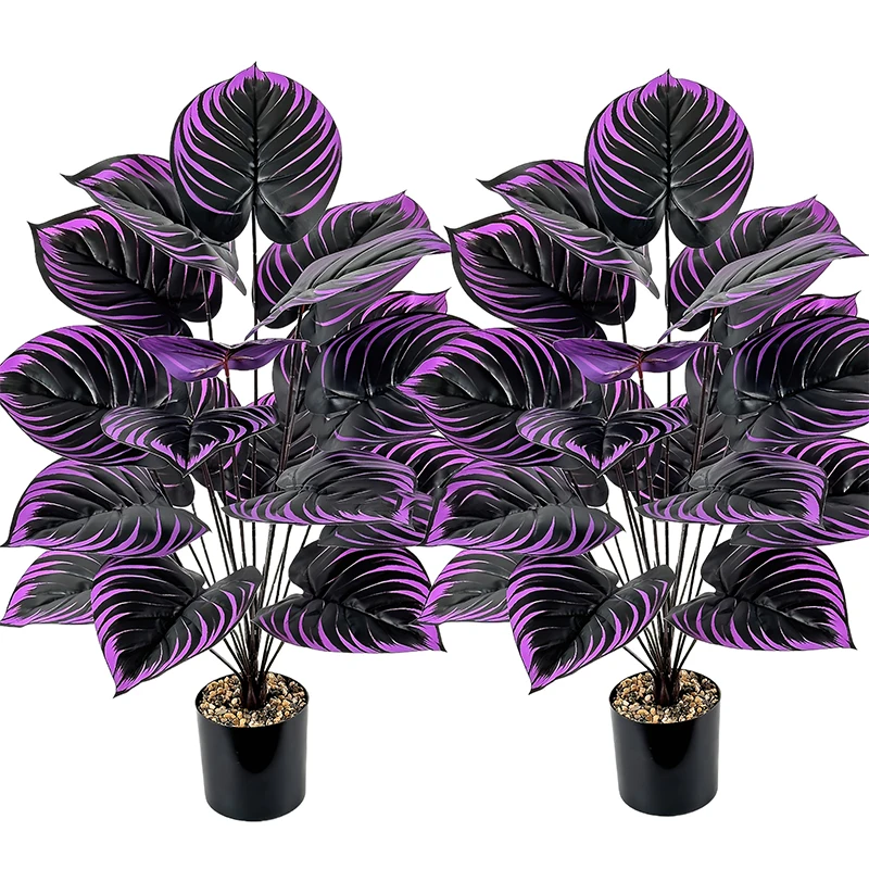 Plantas violetas artificiales de 18 cabezas, planta bonsái de suelo realista para interiores, para el hogar, bodas, hoteles, jardines, decoraciones de fotografía