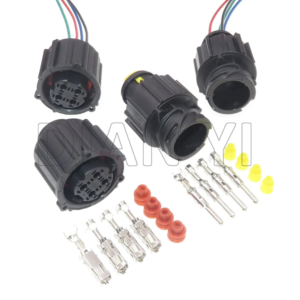 

1 Set 4 Way Waterproof Auto Electrical Connector AC Assembly 17984000002 Sealed Auto Cable Harness Socket