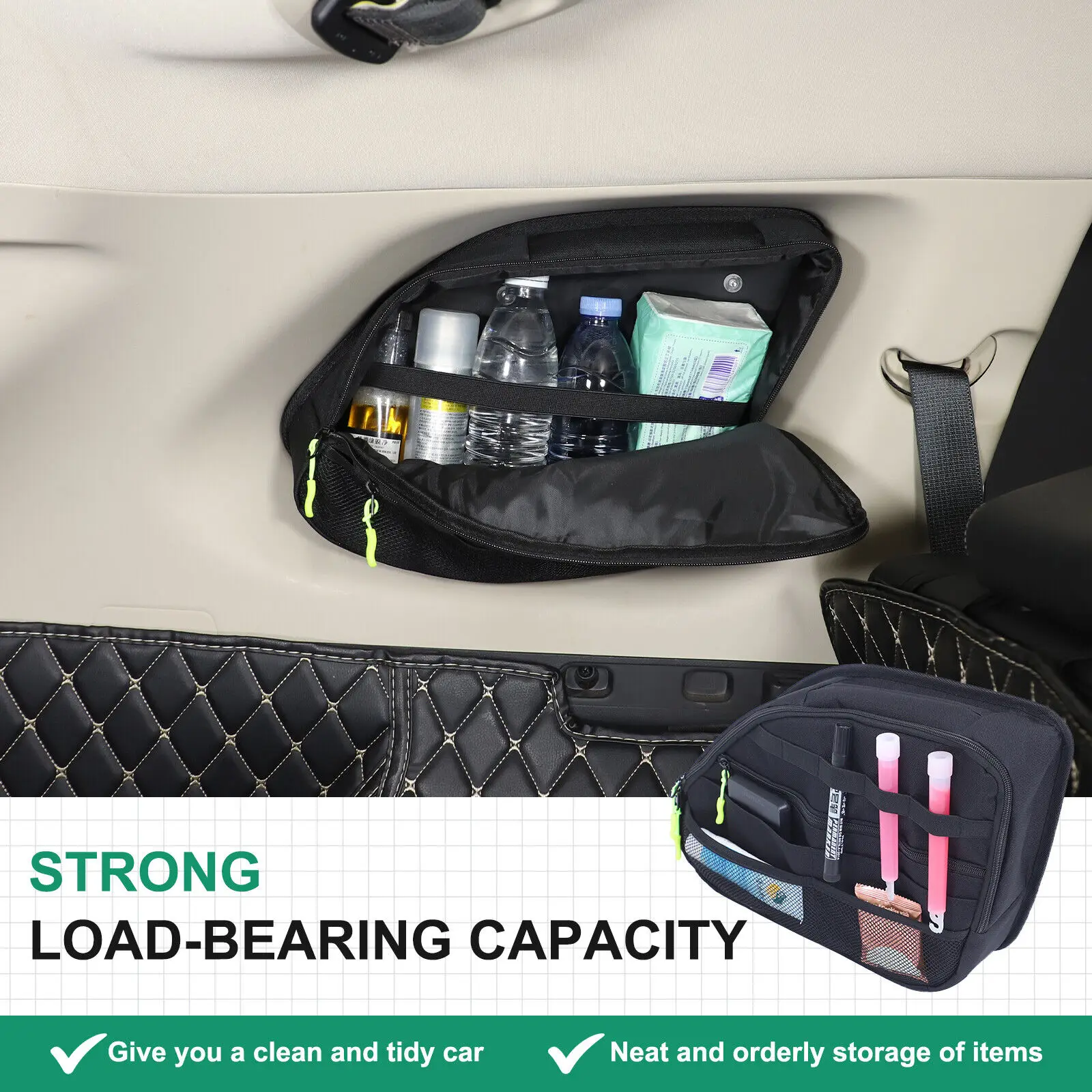 

Offroad Car Trunk Side Window Multifunctional Storage Bag for Mitsubishi Outlander 2016-2020 Oxford Cloth Tool Tidy Hanging Bag