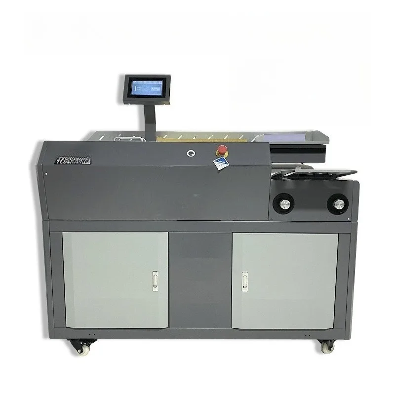 Automatic gluing machine, hydraulic paper cutter, touch screen gluing paper cutter