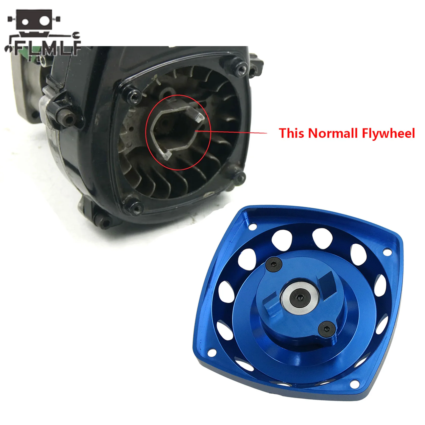 FLMLF 23CC-58CC Engine Metal Roto Starter or Flywheel Kit for 1/5 Rc Car Hpi Rofun Km Rovan Baja Losi FG DBXL GoPed Redcat Parts