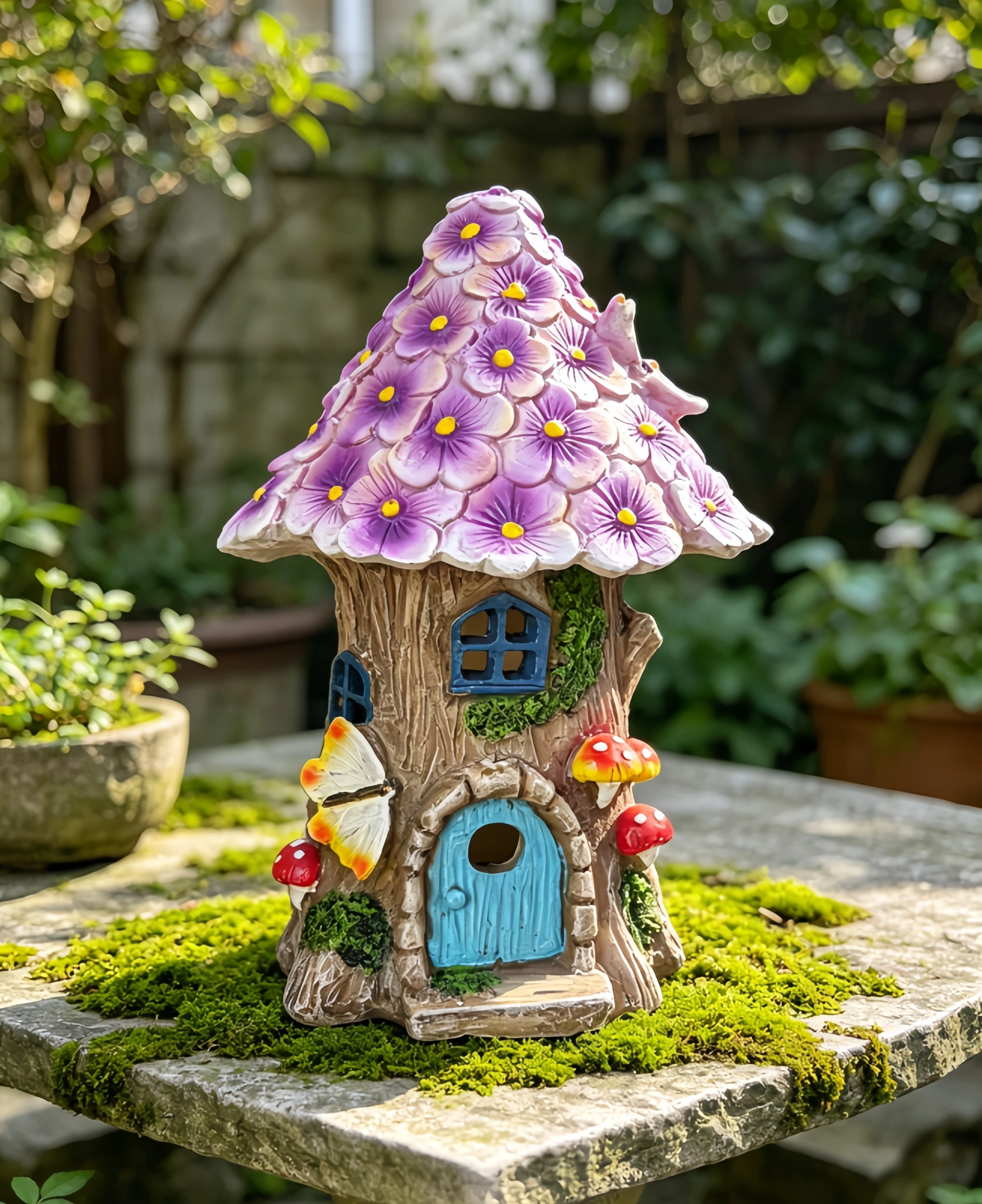 Solar Fairy Lamp, LED Resin Garden Decor, WaterproofOutdoor Statue Light, Fun House Decoration for Patio,Courtyard, Balcony