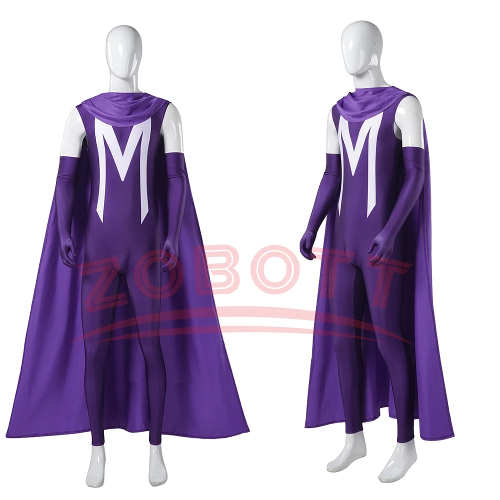 

Magneto Cosplay 97 X Costume Fantasia Costume Disguise For Men Male Adult Jumpsuit glove Halloween Carnival Party Suit