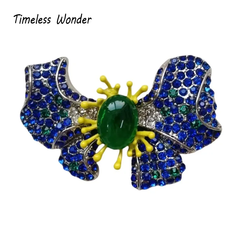 Timeless Wonder Fancy Zircon Glass Butterfly Brooch Pins for Women Designer Jewelry Runway Top Luxury Rare Handmade Mix 7523