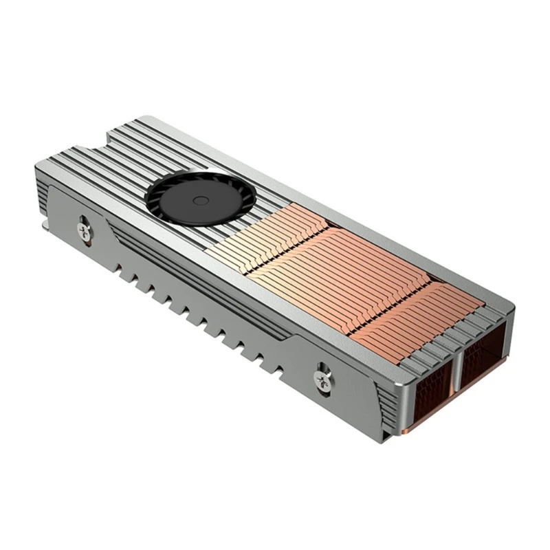 PCIE NVME M.2 Heatsink Cooling Fan Alloy Bronze Radiator Double-Side Thermal Pad For M.2 2280 PCI-E NVME SSD Hard Disk