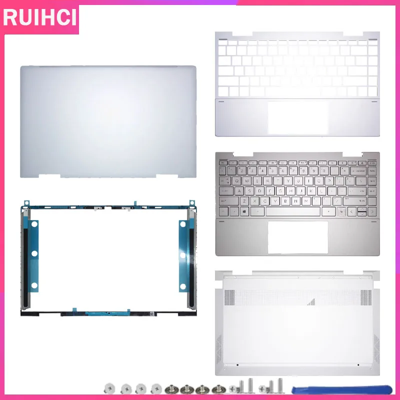 For HP ENVY 13-AY 13-BD TPN-C147 C152 LCD Screen Back Cover Front Bezel Hinges Palmrest Lower Bottom Case 13.3 Inc M82698-001