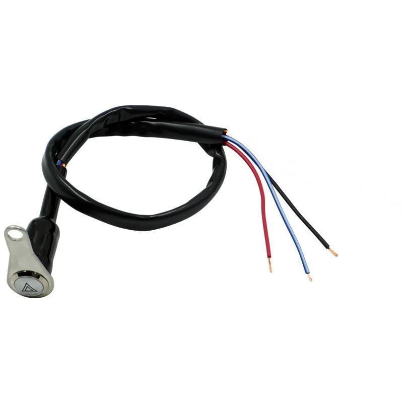 Motorcycle 12V Red LED Handlebar Mount Push Button ON+OFF Metal Button Work Light Control Switch Headlight Fog Light Spotlight