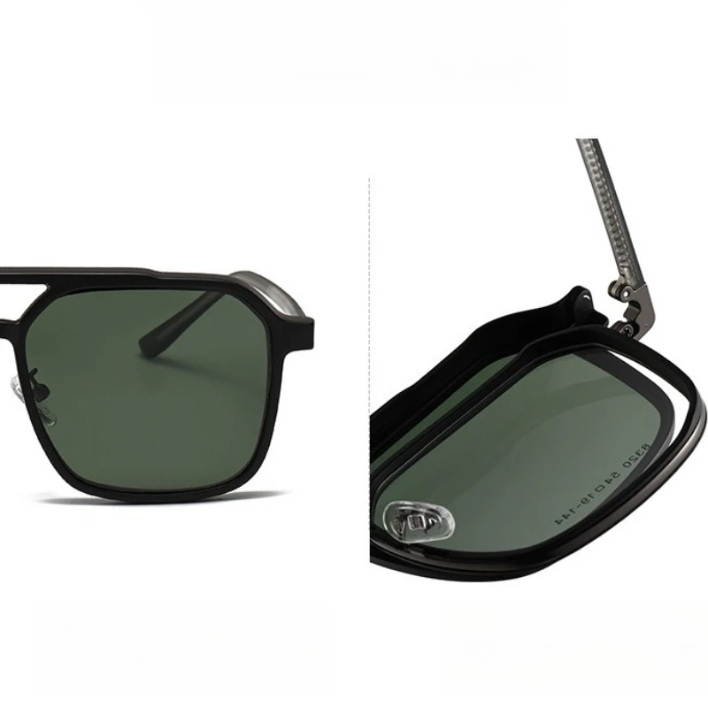 GJ OPTICIAN Pilot двойной луч магнитные солнцезащитные очки двойного назначения поляризационные солнцезащитные очки мужские очки для чтения с защитой от синего света близорукости