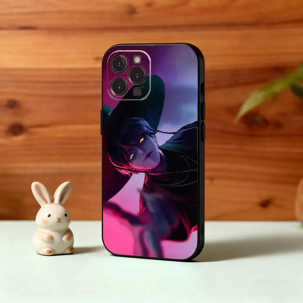 حافظة هاتف D-demons Kpop H-Hunters Tiger لهاتف iPhone 16,15,14,13,12Plus,Pro Max,XS,5G غطاء أسود من السيليكون الناعم