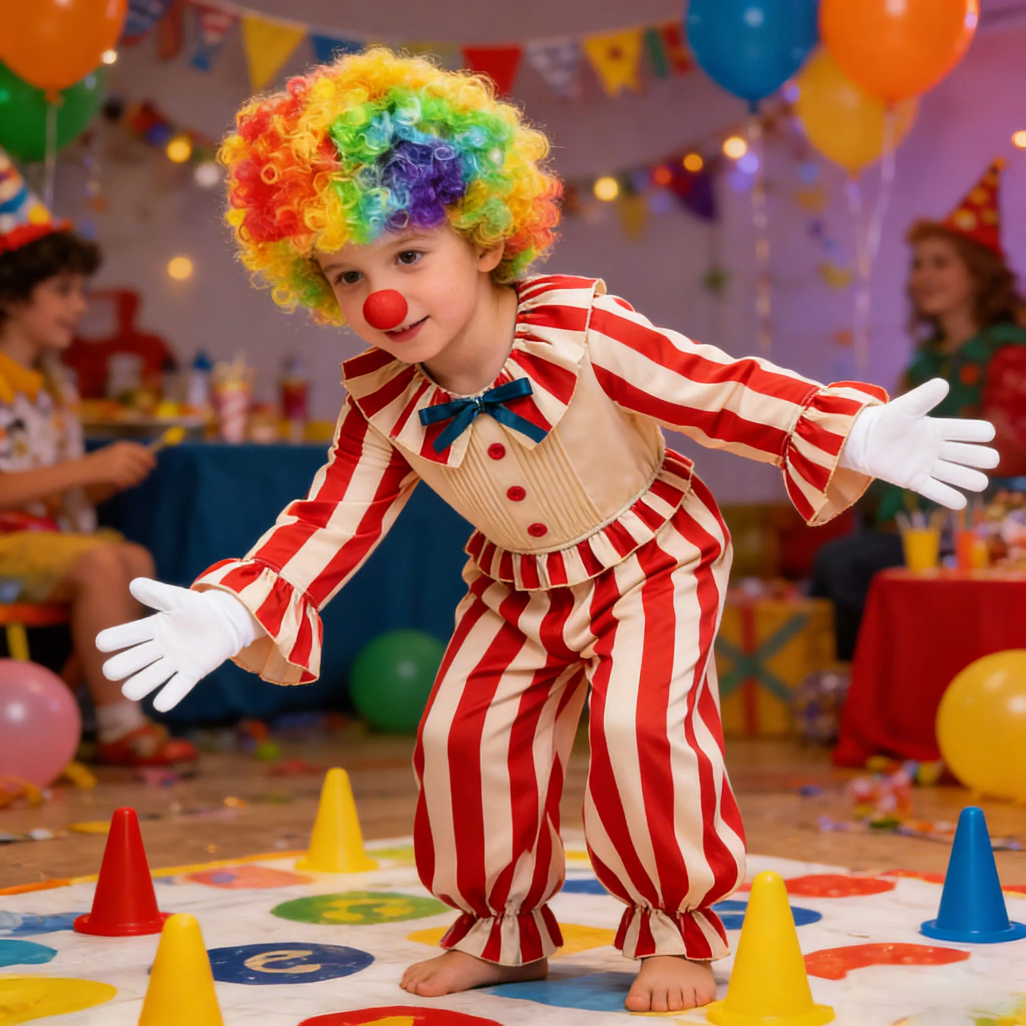 

Carnival Clown Costume Toddler Kids Clown Cosplay Party Stage Performance Clothing Boys and girls Fancy joker Dress Up