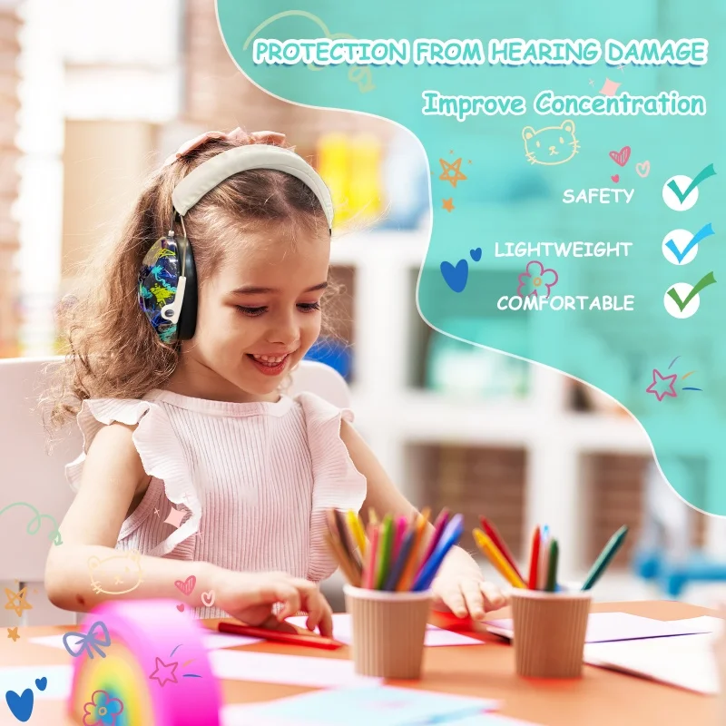 PROHEAR 3 ชิ้นเด็กมืออาชีพความปลอดภัยตัดเสียงรบกวนที่ปิดหูกันหนาวปรับป้องกันหูป้องกันการได้ยินสําหรับออทิสติกเด็กวัยหัดเดิน