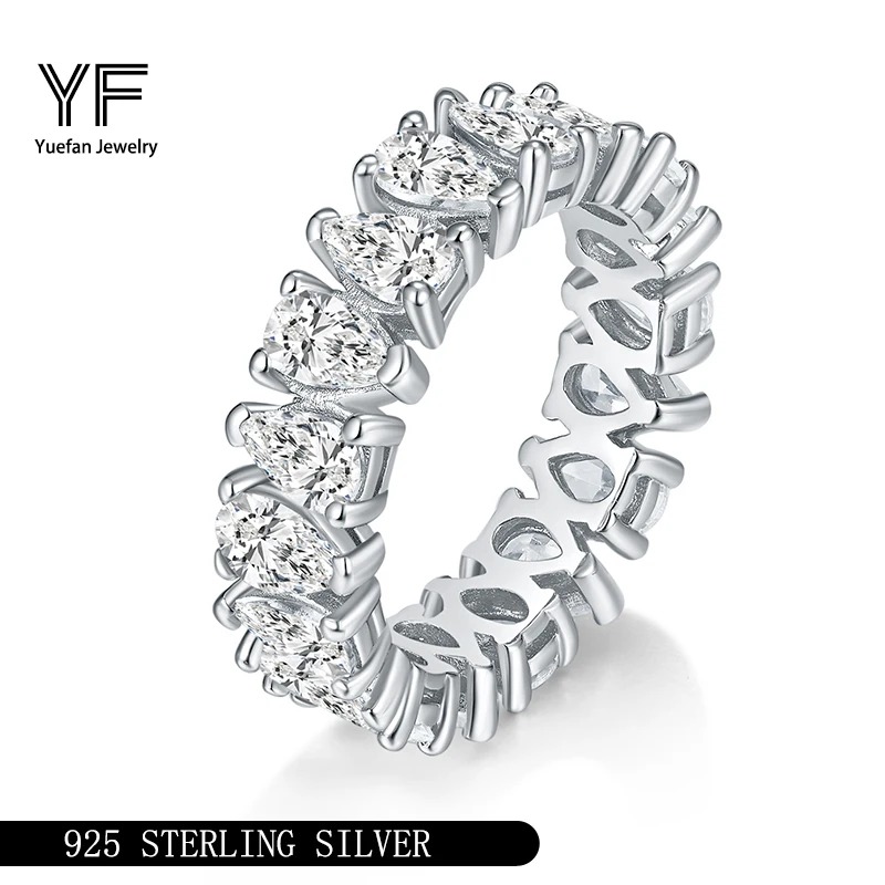 

S925 Серебряный Циркон 6,3CT Кольцо с Когревом Женщины Настраиваемые Ювелирные Изделия Хип-Хоп Персонализированные Кольца Подарок На День Святого Валентина Ювелирные Изделия