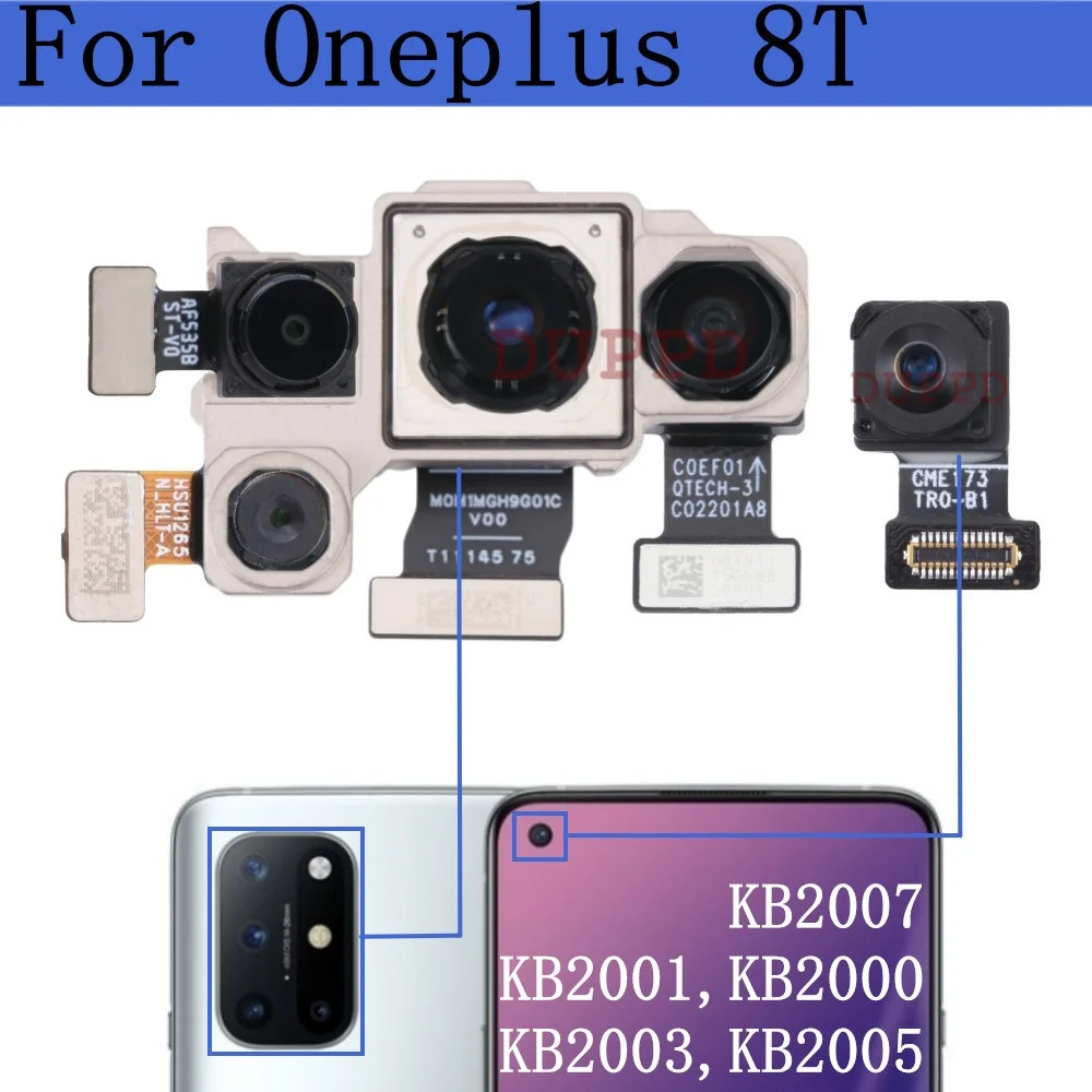 Front Rear Camera For Oneplus 8T 1+8T 5G Original Frontal Wide Back Facing Main Camera Module Repair Parts
