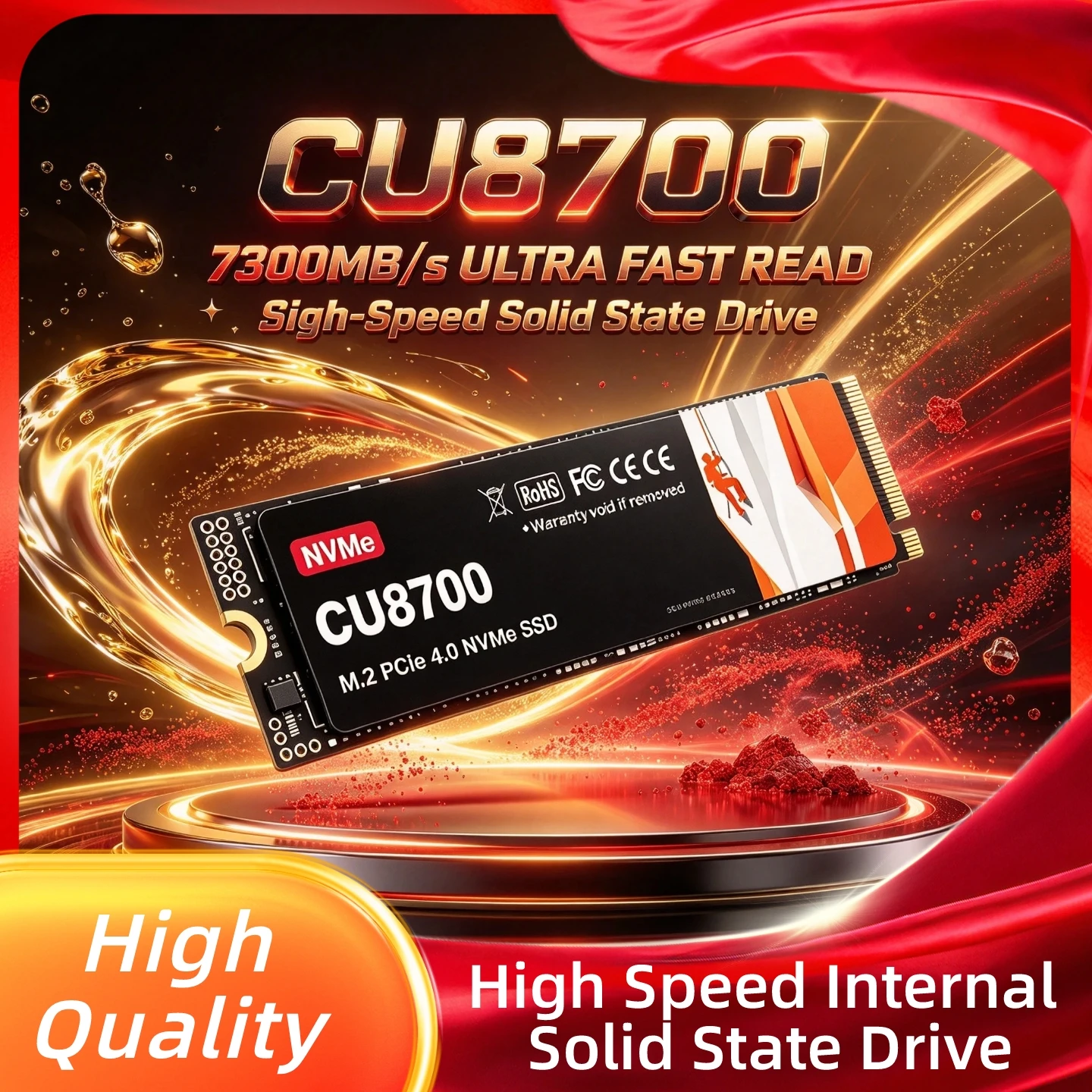 M.2 NVMe CU8700 Built-in Solid State Drive, 1TB/2TB/4TB/500GB, Fast Data Storage, Desktop, Laptop, Notebook, Computer. Apex Pro.