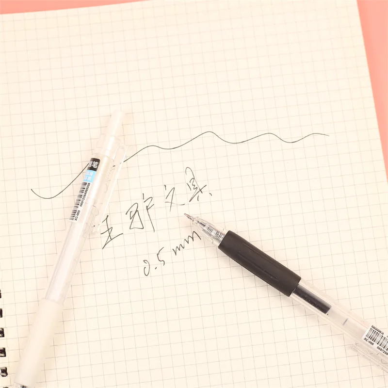 Bolígrafo de firma para estudiantes, pluma neutra simple de 5 piezas, tipo de prensa, papelería de Oficina Creativa