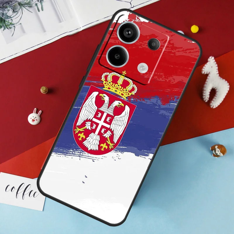 Flag of Serbia Serbian Case for Xiaomi Redmi Note 13 12 10 8 9 11 Pro 12S 10S 11S Redmi 13C 10A 10C 9C 12C Cover