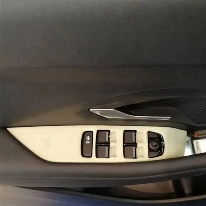 Exquisite Car Door Armrest Trim Cover Window Button Frame Glass Switch Door Armrest Lift Modification For Jaguar E-PACE 2018-202