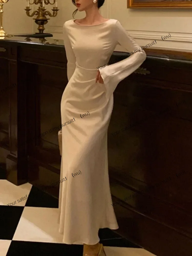 

ZOCI-Женское платье среднего размера с расклешенными рукавами, элегантный костюм, идеально подходит для свадебных вечеринок и весенне-осенних новинок