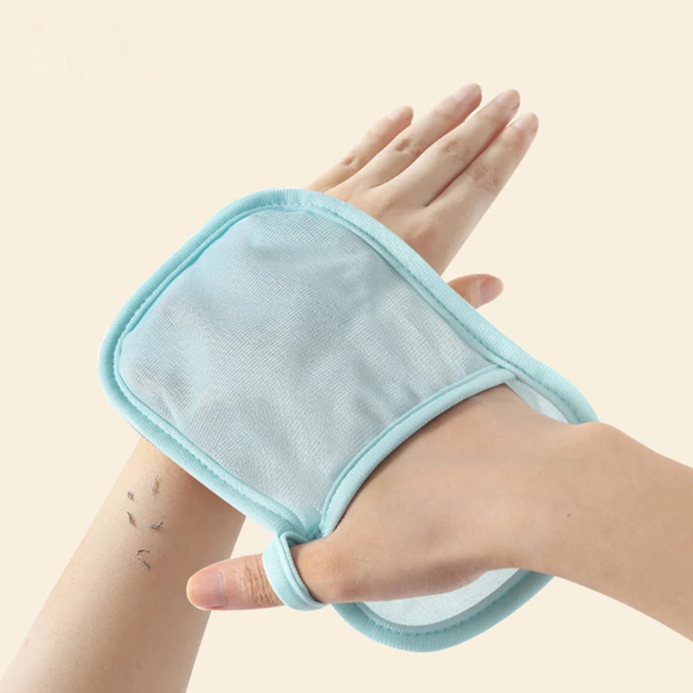 

4pcs Bath Mitts Cotton Polyester Reusable Bath Gloves Gentle Scrubbing Comfortable Newborn Infant Gift Set