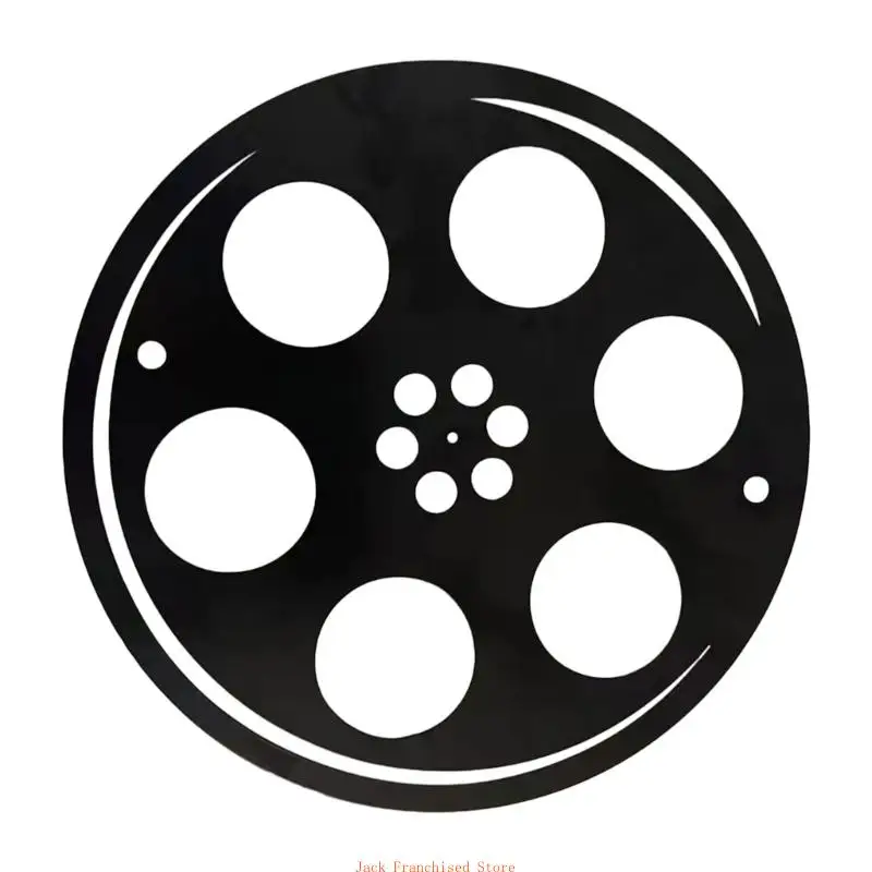 

Antique Metal Wall Sign, Film Reel, Decor Hangings, Pendant, Unique Film Pattern, Perfect for Home Decorations