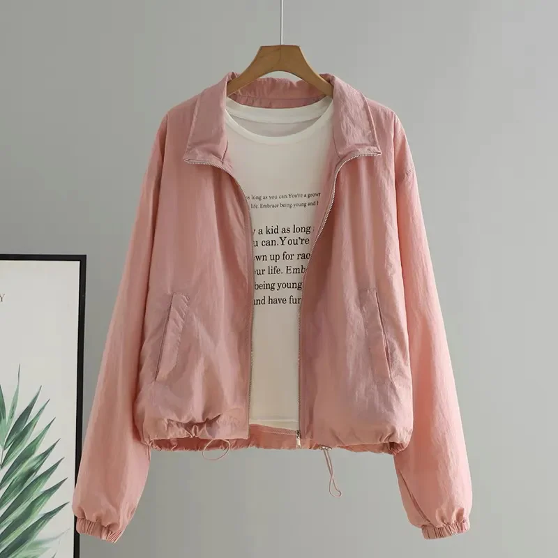 2025 Spring Women's Jacket Loose Fit Casual Sun Protection Clothing Korean Style Lightweight For Spring Summer sun-proof coat