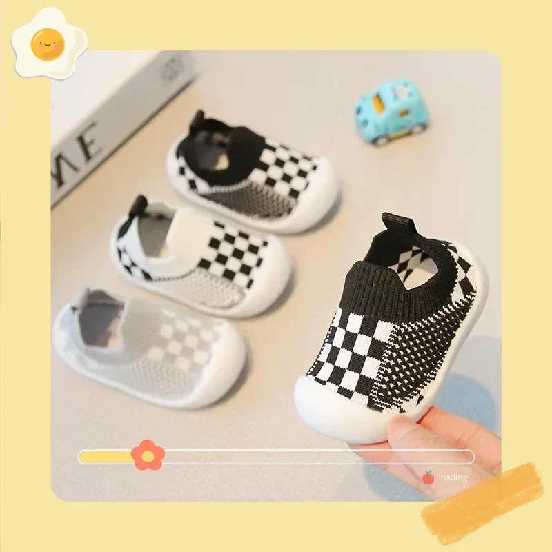 

Classic Style Children's Indoor and Outdoor Shoes Baby Soft Sole Anti-collision Toddler Shoes Fashionable Mesh Trendy Shoes