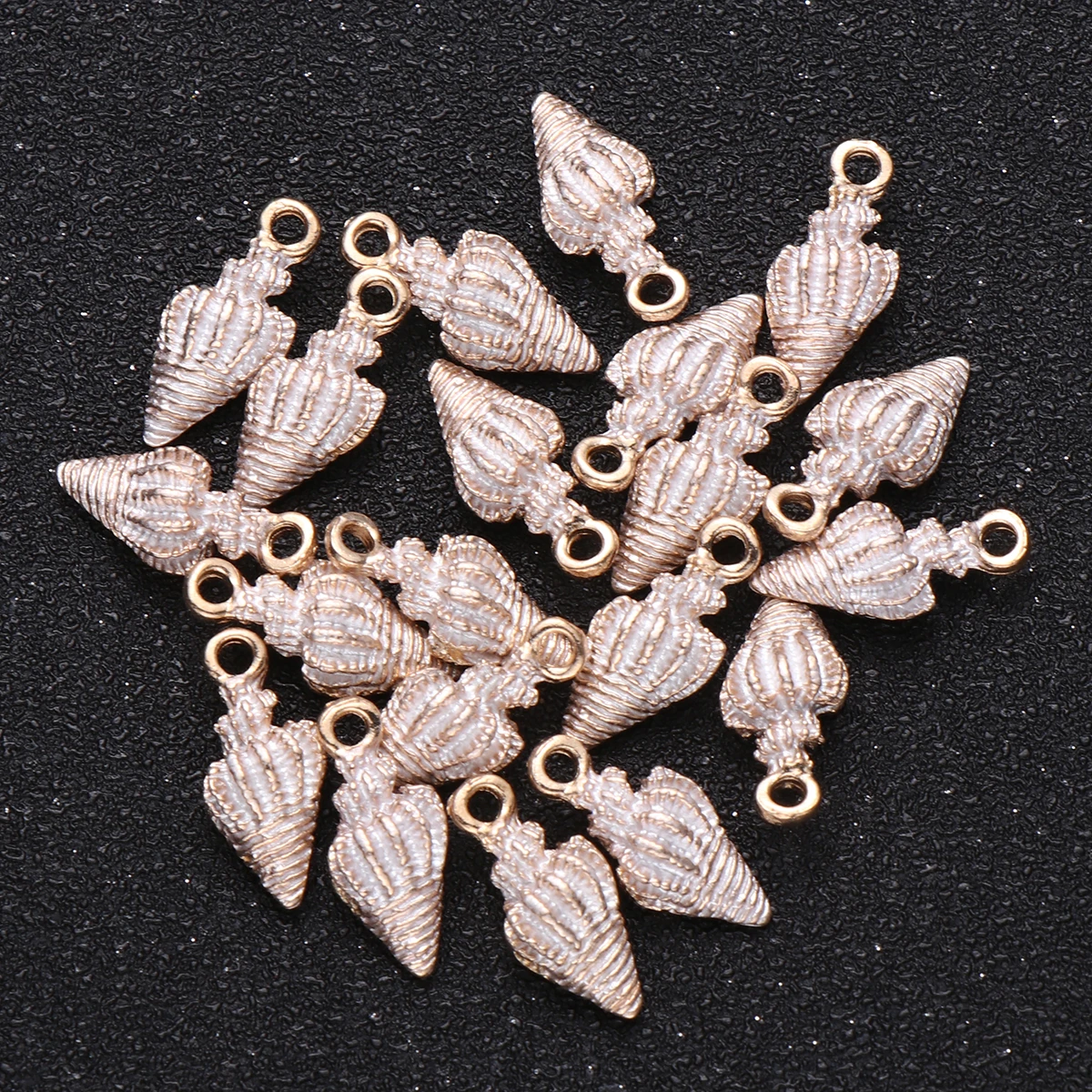 

20 pcs Alloy Sea Conch Pendant Hanging Accessories Drip Earrings Diy Jewelry Decorative Ornaments For Women Keychain